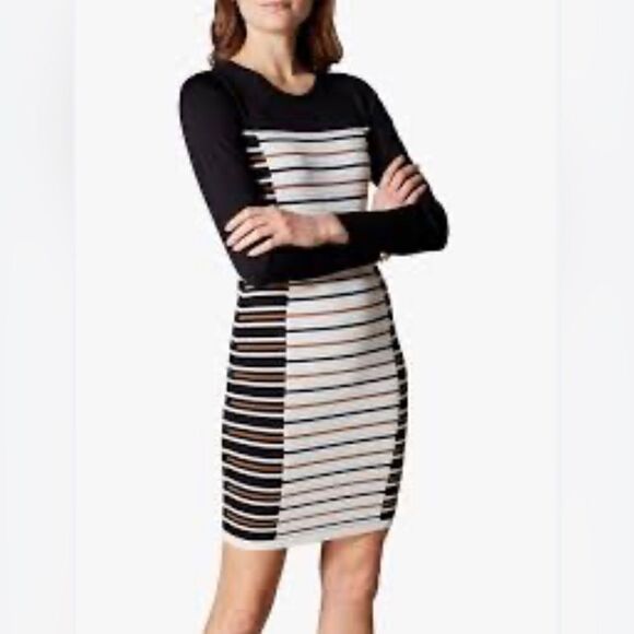 Karen Millen Dresses & Skirts - Karen Millen Bold Stripe Knit Dress Size medium